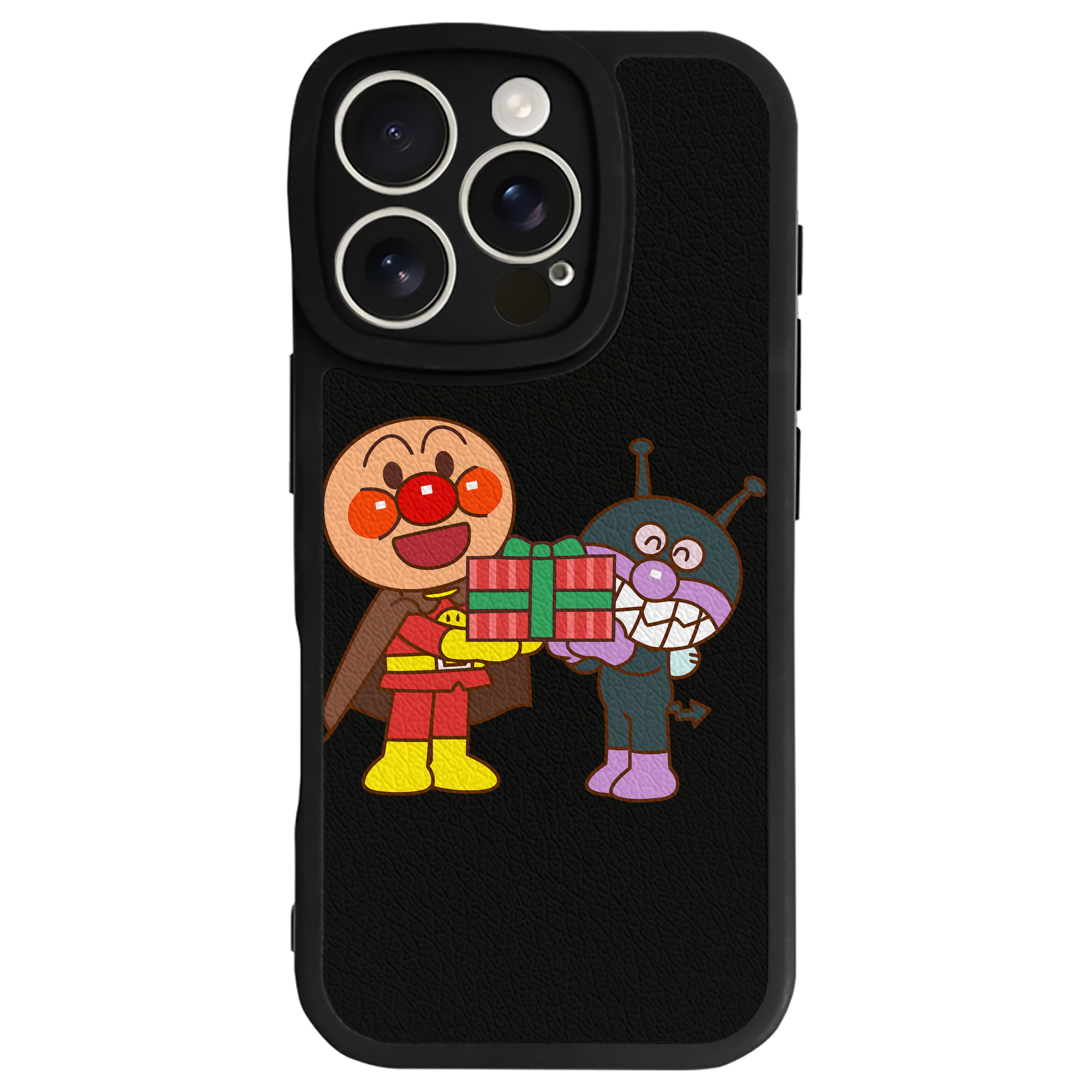 （画像用） アンパンマン Anpanman 【iPhone 16シリーズ対応】シリコンスマホケース（レザー調） 材質：シリコン